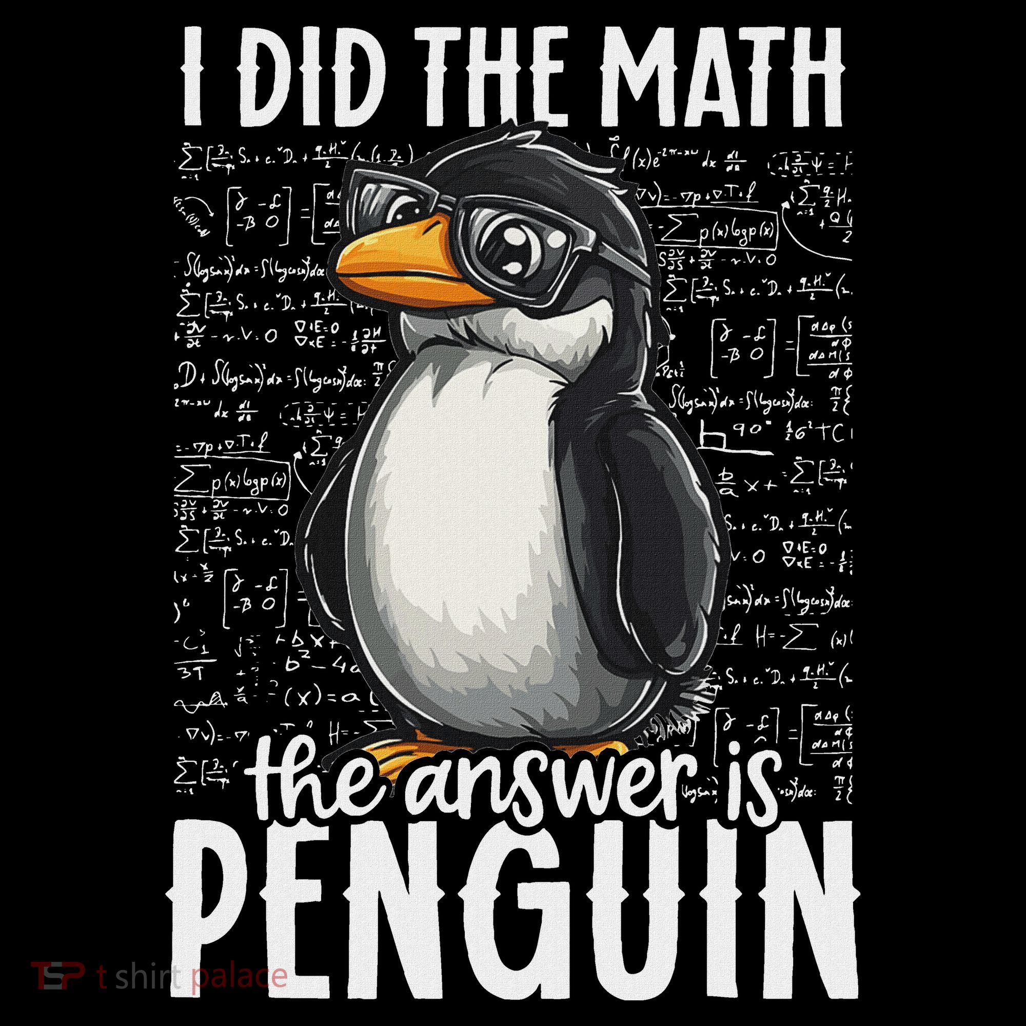 I Did The Math The Answer Is Penguin Funny Math Teacher Toddler Hoodie