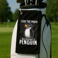 I Did The Math The Answer Is Penguin Funny Math Teacher Golf Towel thumb 2