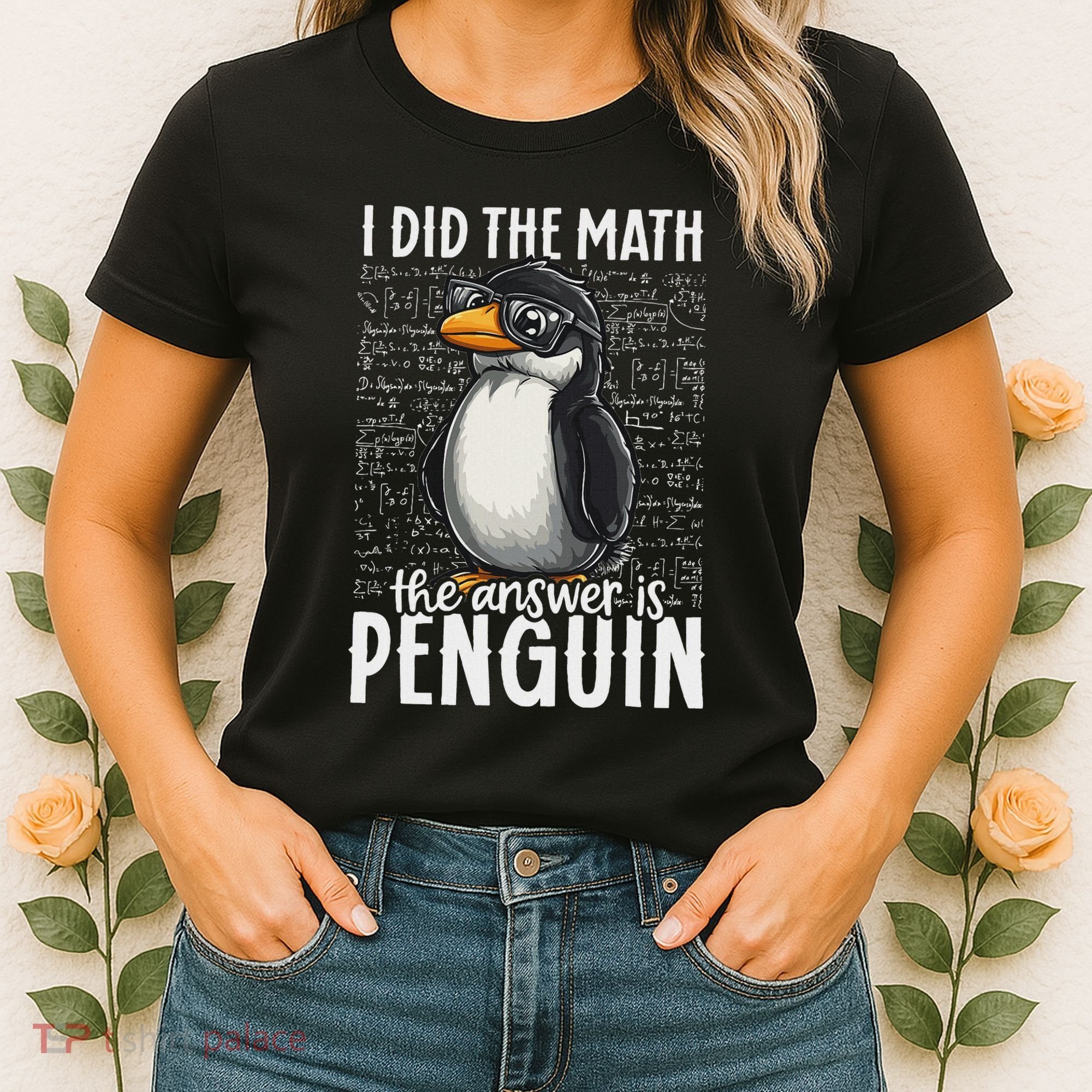 I Did The Math The Answer Is Penguin Funny Math Teacher Women's T-Shirt