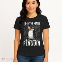I Did The Math The Answer Is Penguin Funny Math Teacher Women's T-Shirt thumb 4