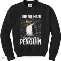 I Did The Math The Answer Is Penguin Funny Math Teacher Kids Sweatshirt thumb 0