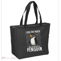 I Did The Math The Answer Is Penguin Funny Math Teacher Tote Bag thumb 2