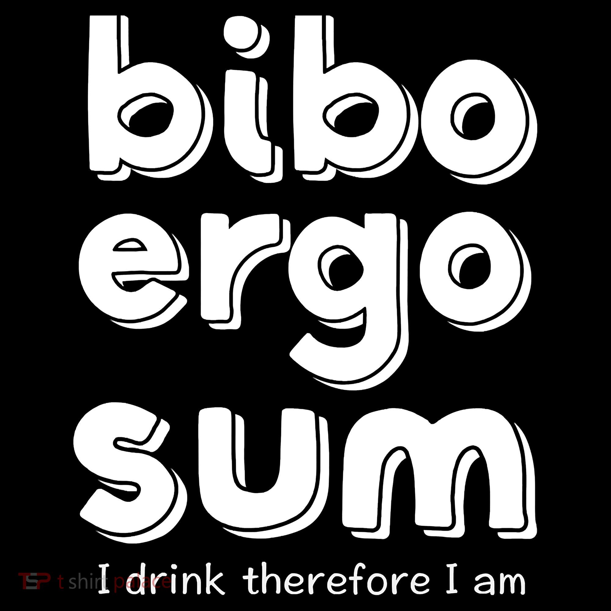 I Drink Therefore I Am Bibo Ergo Sum Philosophy Stripe Pom Pom Beanie