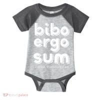 I Drink Therefore I Am Bibo Ergo Sum Philosophy Infant Baby Jersey Bodysuit thumb 0