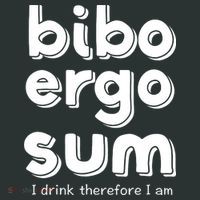 I Drink Therefore I Am Bibo Ergo Sum Philosophy Infant Baby Jersey Bodysuit thumb 2