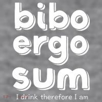 I Drink Therefore I Am Bibo Ergo Sum Philosophy Women's Racerback Cropped Tank thumb 2