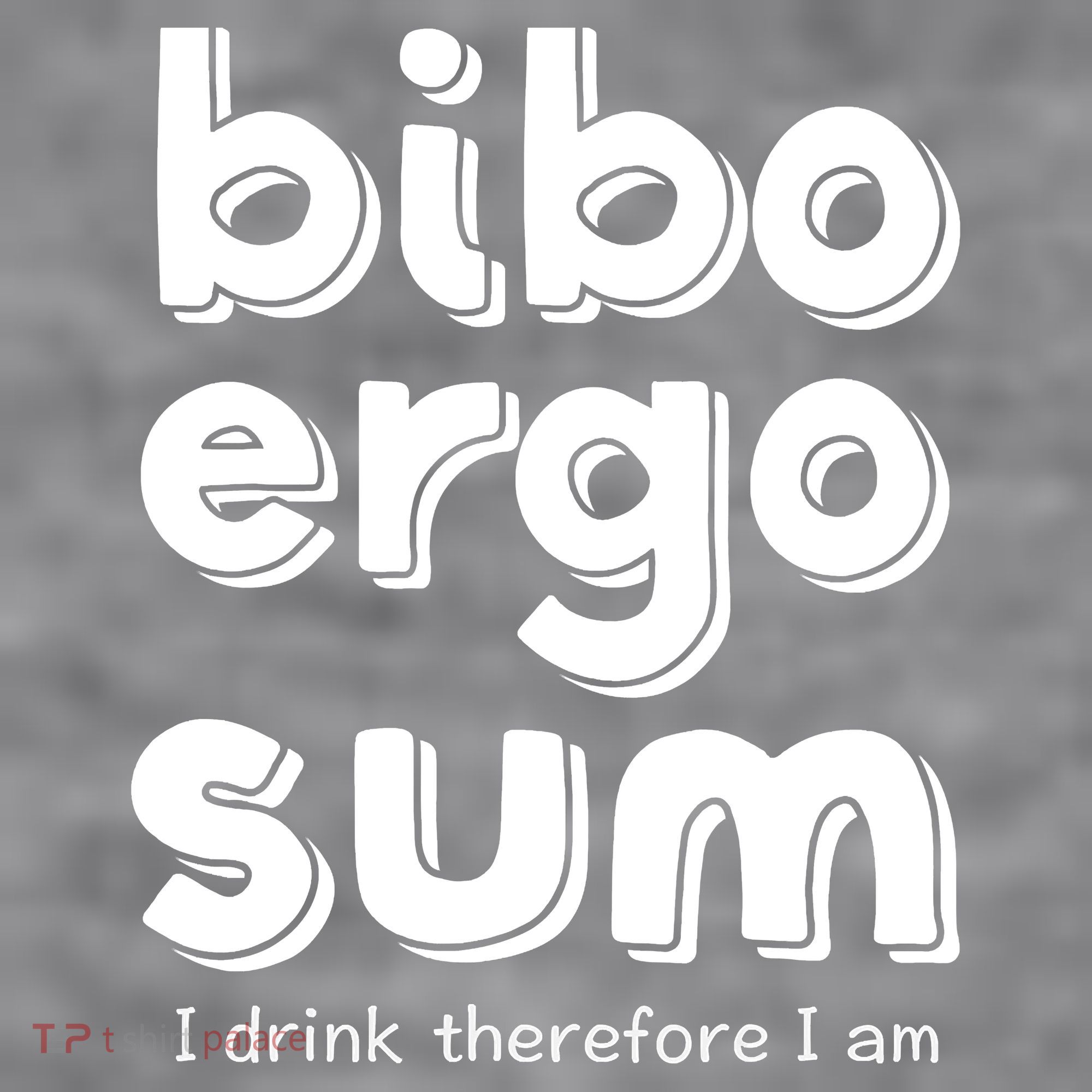 I Drink Therefore I Am Bibo Ergo Sum Philosophy Women's Racerback Cropped Tank