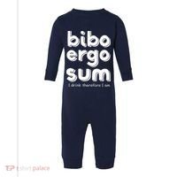 I Drink Therefore I Am Bibo Ergo Sum Philosophy Infant Fleece One Piece thumb 0