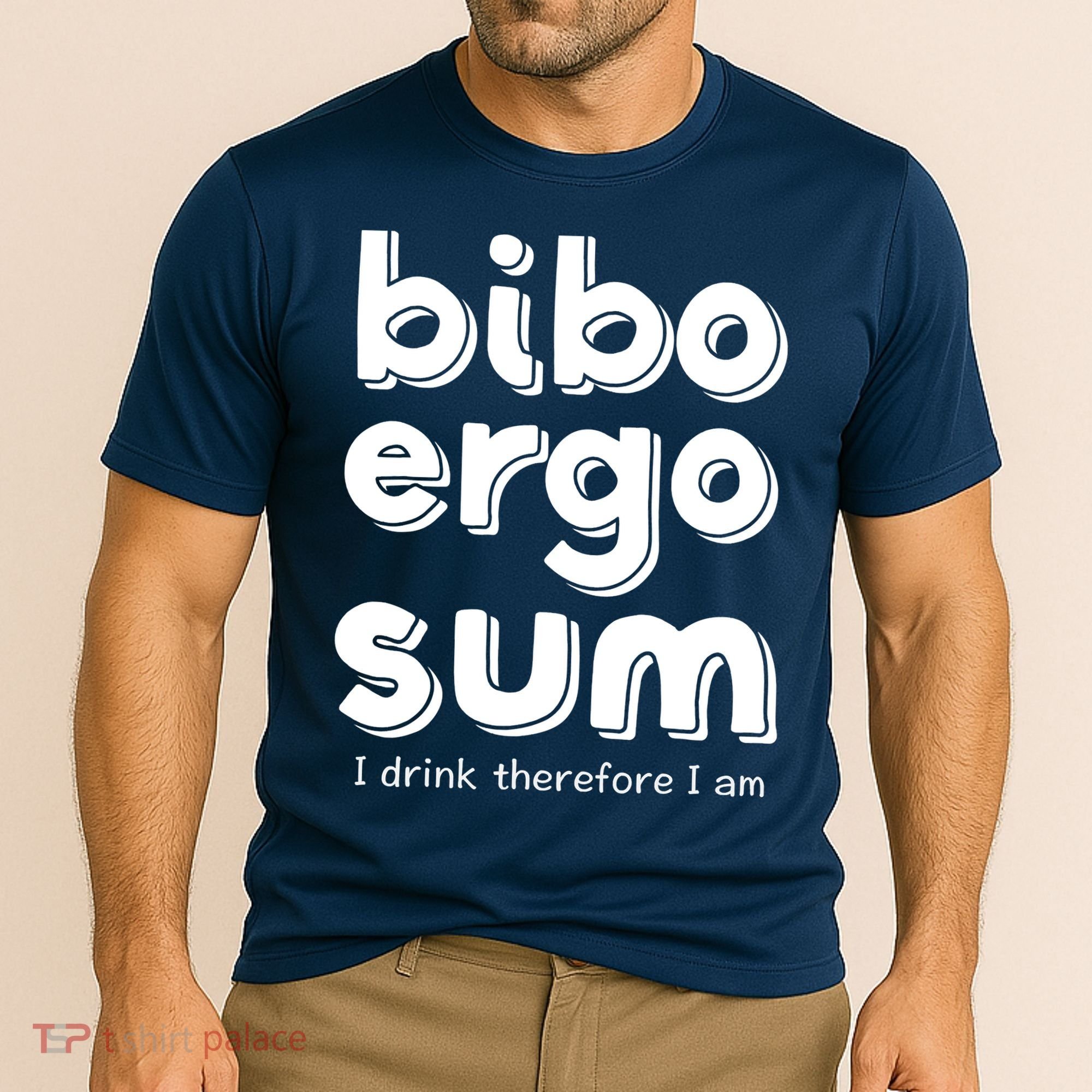 I Drink Therefore I Am Bibo Ergo Sum Philosophy Cooling Performance Crew T-Shirt