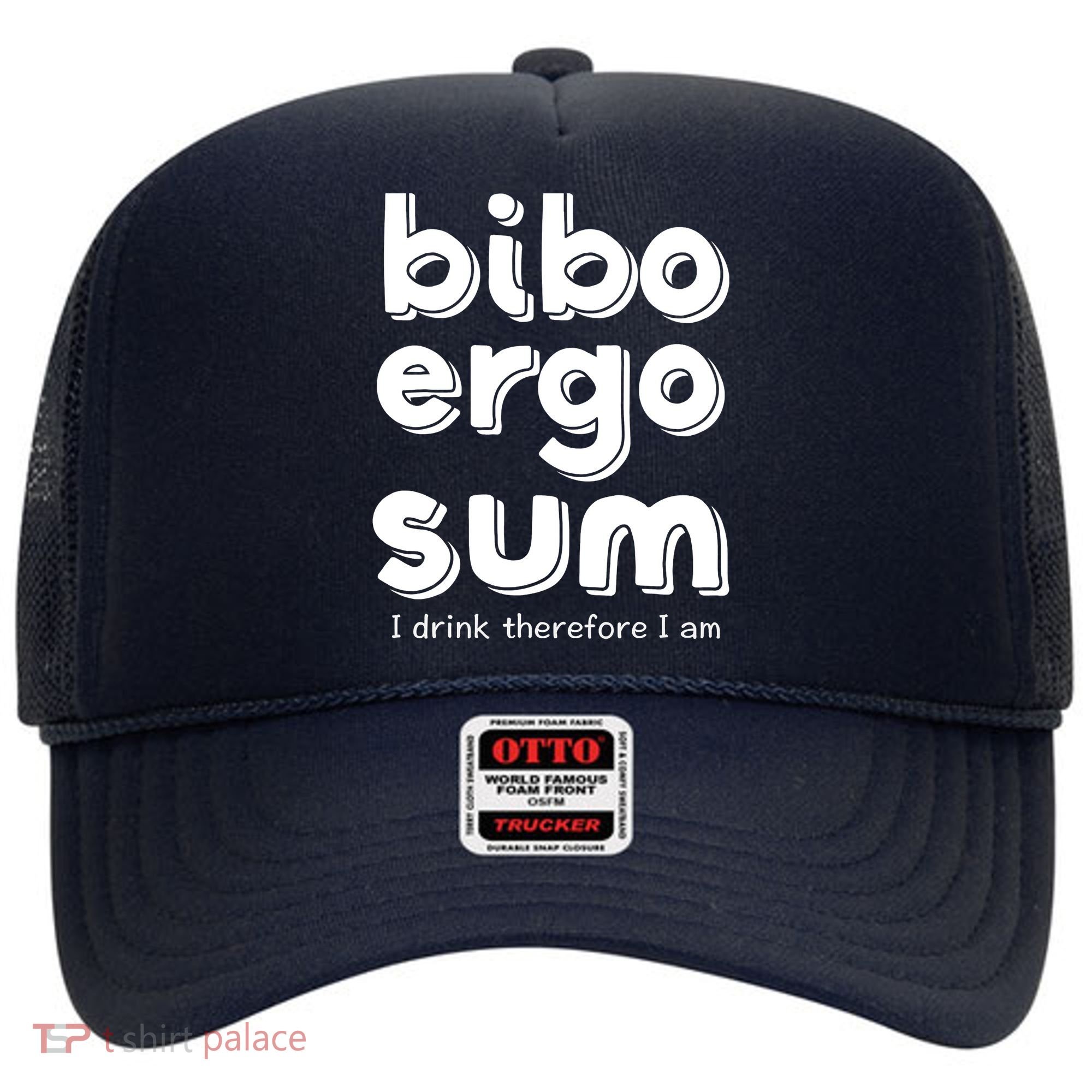 I Drink Therefore I Am Bibo Ergo Sum Philosophy Hat