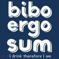 I Drink Therefore I Am Bibo Ergo Sum Philosophy Women's T-Shirt thumb 6