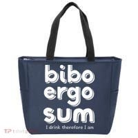 I Drink Therefore I Am Bibo Ergo Sum Philosophy Tote Bag thumb 0