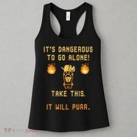 ITS DANGEROUS TO GO ALONE! TAKE THIS. IT WILL PURR. Women's Tank Top thumb 3
