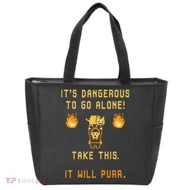 ITS DANGEROUS TO GO ALONE! TAKE THIS. IT WILL PURR. Tote Bag