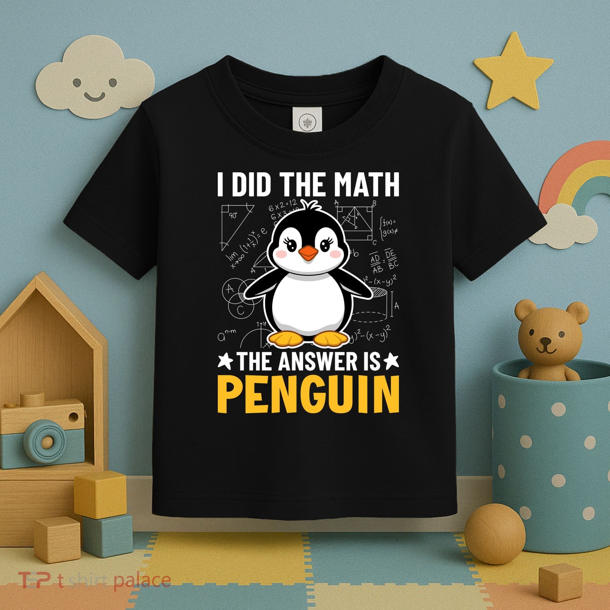 I Did The Math The Answer Is Penguin Lover Funny Toddler T-Shirt