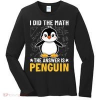 I Did The Math The Answer Is Penguin Lover Funny Women's Long Sleeve Shirt thumb 0