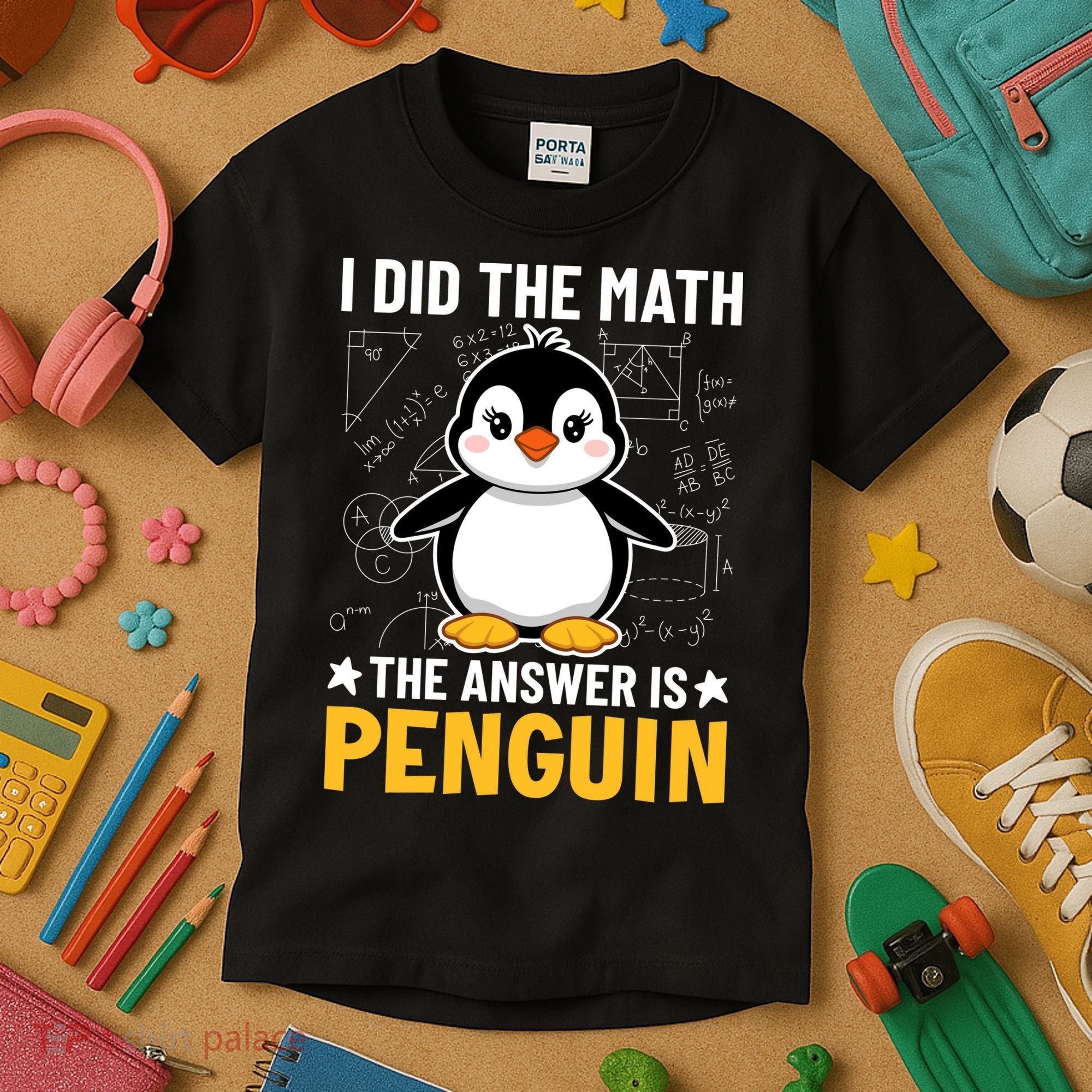 I Did The Math The Answer Is Penguin Lover Funny Kids T-Shirt