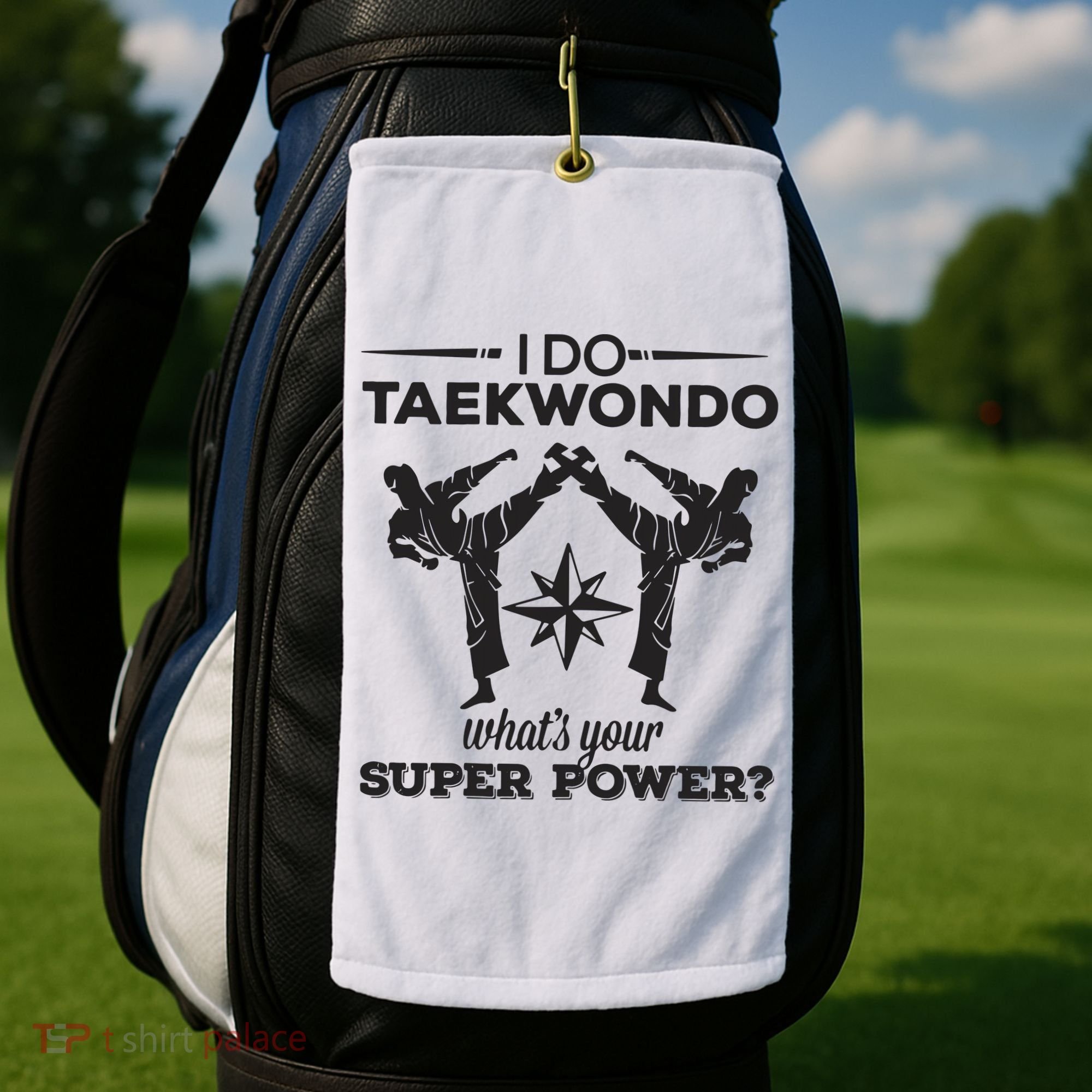 I Do Tae Kwon Do Super Power Taekwondo Golf Towel
