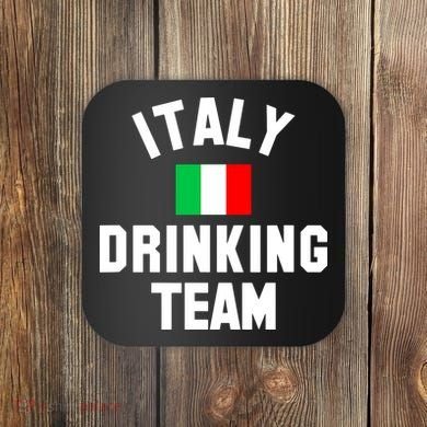 Italy Drinking Team Shirt For Italy Beer Festivals Coaster