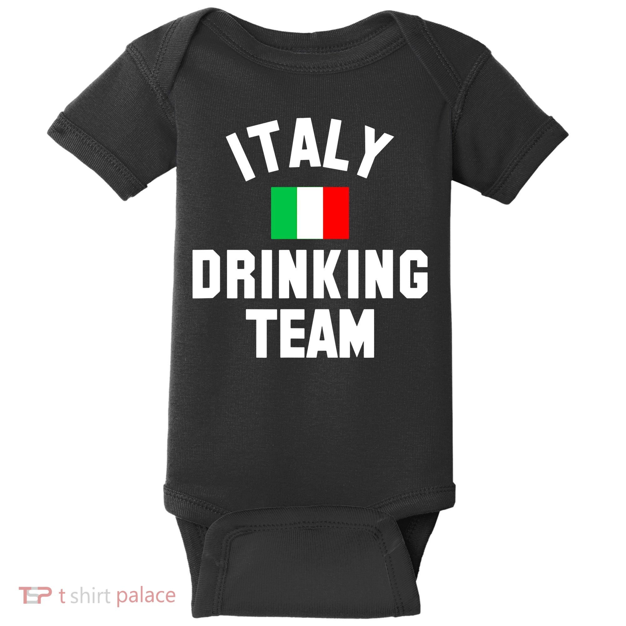 Italy Drinking Team Shirt For Italy Beer Festivals Baby Bodysuit