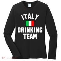 Italy Drinking Team Shirt For Italy Beer Festivals Women's Long Sleeve Shirt thumb 0