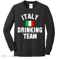 Italy Drinking Team Shirt For Italy Beer Festivals Kids Long Sleeve Shirt thumb 0