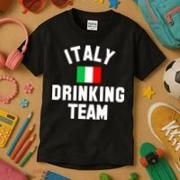 Italy Drinking Team Shirt For Italy Beer Festivals Kids T-Shirt thumb 3