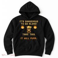 ITS DANGEROUS TO GO ALONE! TAKE THIS. IT WILL PURR Hoodie thumb 0