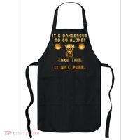 ITS DANGEROUS TO GO ALONE! TAKE THIS. IT WILL PURR Apron thumb 0