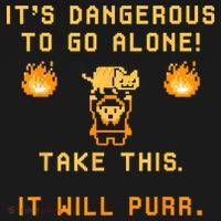 ITS DANGEROUS TO GO ALONE! TAKE THIS. IT WILL PURR Visor thumb 3