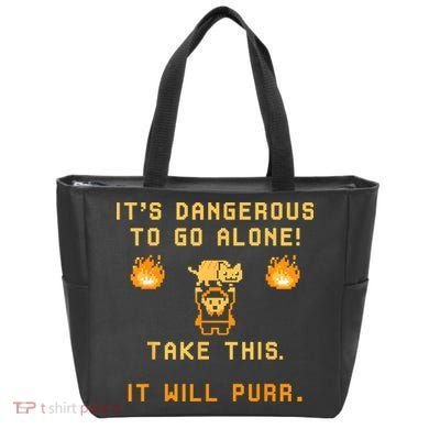 ITS DANGEROUS TO GO ALONE! TAKE THIS. IT WILL PURR Tote Bag