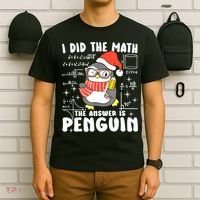 I Did The Math The Answer Is Penguin Christmas T-Shirt thumb 6