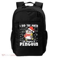 I Did The Math The Answer Is Penguin Christmas Backpack thumb 0