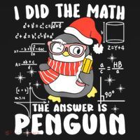 I Did The Math The Answer Is Penguin Christmas Tank Top thumb 6