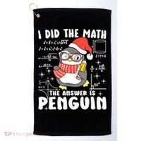 I Did The Math The Answer Is Penguin Christmas Golf Towel thumb 0