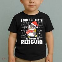 I Did The Math The Answer Is Penguin Christmas Toddler T-Shirt thumb 2