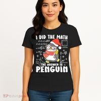 I Did The Math The Answer Is Penguin Christmas Women's T-Shirt thumb 4