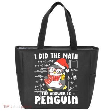 I Did The Math The Answer Is Penguin Christmas Tote Bag