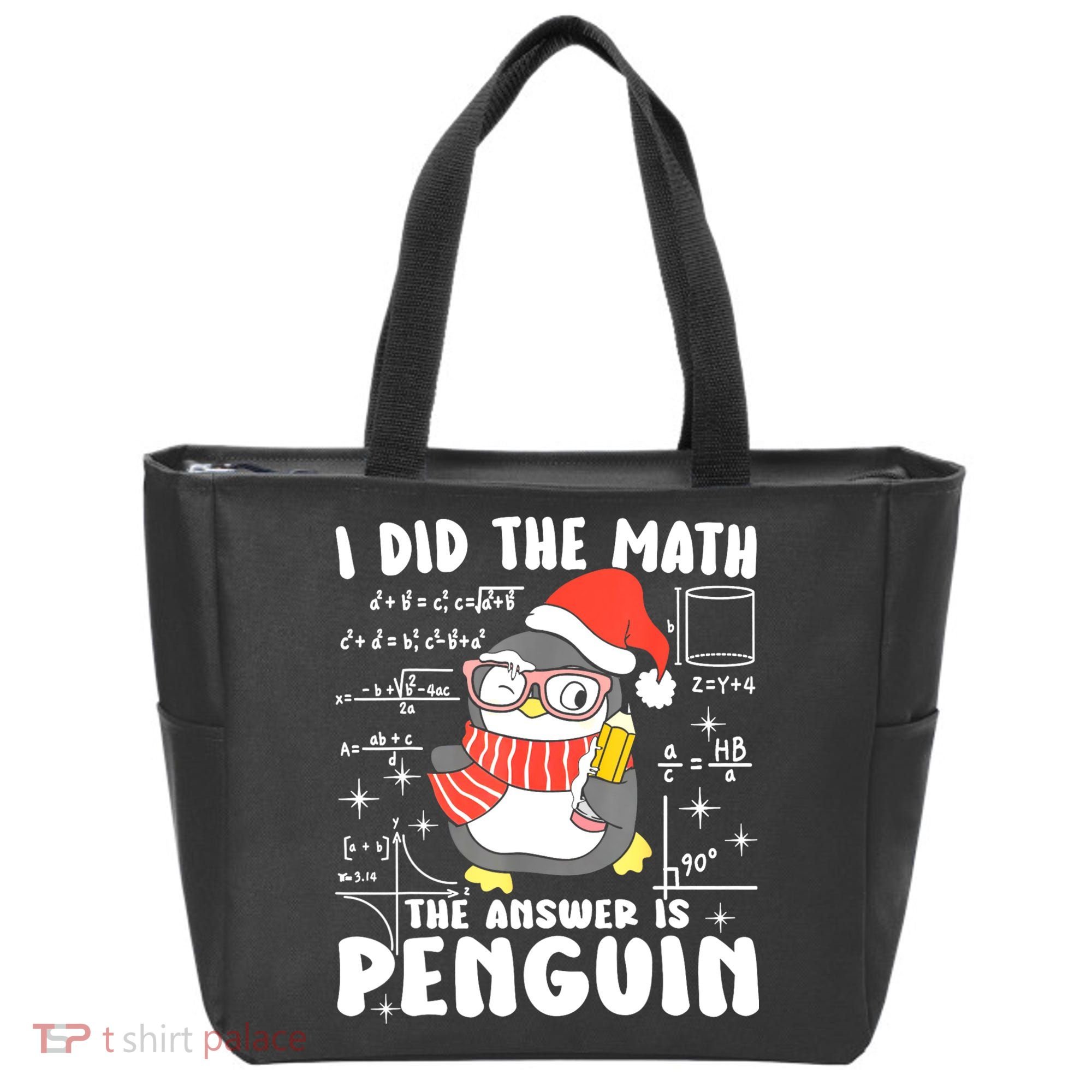 I Did The Math The Answer Is Penguin Christmas Tote Bag