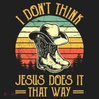 I Don't Think Jesus Does It That Way Southern Western Beanie thumb 2