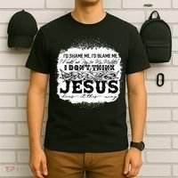 I Don't Think Jesus Does It That Way Bleached Christian T-Shirt thumb 6