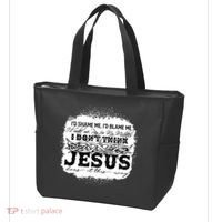 I Don't Think Jesus Does It That Way Bleached Christian Tote Bag thumb 3