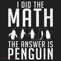 I did the Math the Answer is Penguin funny Golf Towel thumb 3
