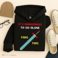 Its Dangerous To Go Alone Funny Gamer Video Game Hoodie thumb 4