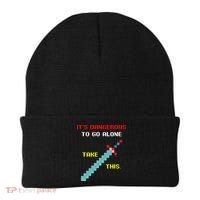 Its Dangerous To Go Alone Funny Gamer Video Game Beanie thumb 0
