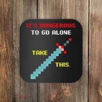 Its Dangerous To Go Alone Funny Gamer Video Game Coaster thumb 0