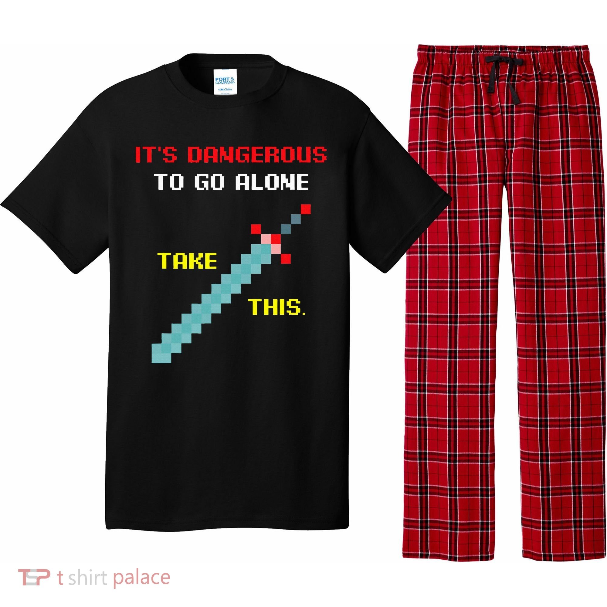 Its Dangerous To Go Alone Funny Gamer Video Game Pajama Set