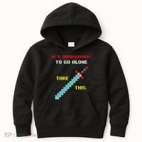Its Dangerous To Go Alone Funny Gamer Video Game Kids Hoodie thumb 0
