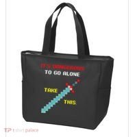 Its Dangerous To Go Alone Funny Gamer Video Game Tote Bag thumb 3