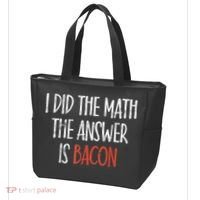 I Did The Math The Answer Is Bacon BBQ Costume Grill Tote Bag thumb 3
